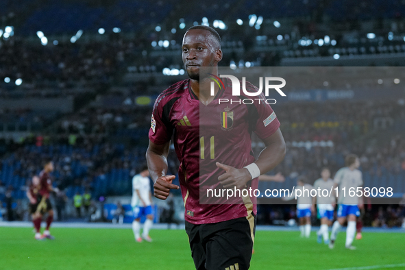 Dodi Lukebakio of Belgium looks on during the UEFA Nations League 2024/25 League A Group A2 match between Italy and Belgium at Stadio Olimpi...