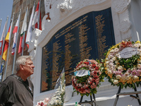 Tourists visit the Bali Bombing Memorial during the 22nd commemoration of the 2002 Bali bombing tragedy in Kuta, Bali, Indonesia, on October...