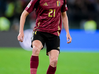 Timothy Castagne of Belgium during the UEFA Nations League 2024/25 League A Group A2 match between Italy and Belgium at Stadio Olimpico on O...