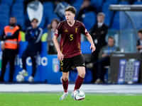 Maxim De Cuyper of Belgium during the UEFA Nations League 2024/25 League A Group A2 match between Italy and Belgium at Stadio Olimpico on Oc...