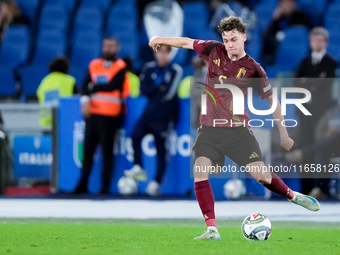 Maxim De Cuyper of Belgium during the UEFA Nations League 2024/25 League A Group A2 match between Italy and Belgium at Stadio Olimpico on Oc...