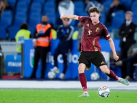 Maxim De Cuyper of Belgium during the UEFA Nations League 2024/25 League A Group A2 match between Italy and Belgium at Stadio Olimpico on Oc...