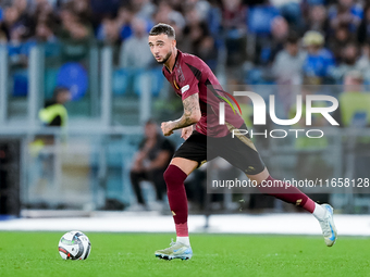 Zeno Debast of Belgium during the UEFA Nations League 2024/25 League A Group A2 match between Italy and Belgium at Stadio Olimpico on Octobe...