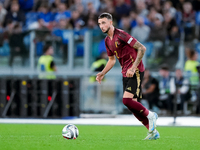 Zeno Debast of Belgium during the UEFA Nations League 2024/25 League A Group A2 match between Italy and Belgium at Stadio Olimpico on Octobe...