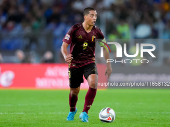 Youri Tielemans of Belgium during the UEFA Nations League 2024/25 League A Group A2 match between Italy and Belgium at Stadio Olimpico on Oc...