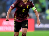 Youri Tielemans of Belgium during the UEFA Nations League 2024/25 League A Group A2 match between Italy and Belgium at Stadio Olimpico on Oc...