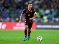 Youri Tielemans of Belgium during the UEFA Nations League 2024/25 League A Group A2 match between Italy and Belgium at Stadio Olimpico on Oc...