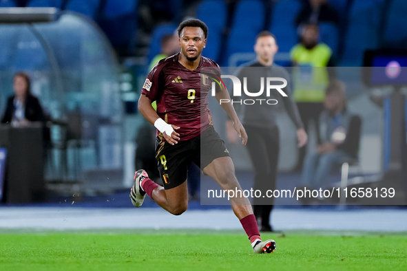 Lois Openda of Belgium during the UEFA Nations League 2024/25 League A Group A2 match between Italy and Belgium at Stadio Olimpico on Octobe...