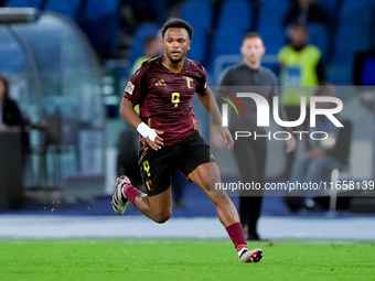 Lois Openda of Belgium during the UEFA Nations League 2024/25 League A Group A2 match between Italy and Belgium at Stadio Olimpico on Octobe...