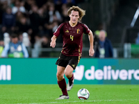 Wout Faes of Belgium during the UEFA Nations League 2024/25 League A Group A2 match between Italy and Belgium at Stadio Olimpico on October...