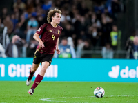 Wout Faes of Belgium during the UEFA Nations League 2024/25 League A Group A2 match between Italy and Belgium at Stadio Olimpico on October...