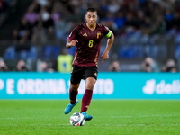 Youri Tielemans of Belgium during the UEFA Nations League 2024/25 League A Group A2 match between Italy and Belgium at Stadio Olimpico on Oc...