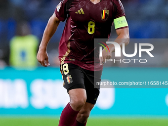 Youri Tielemans of Belgium during the UEFA Nations League 2024/25 League A Group A2 match between Italy and Belgium at Stadio Olimpico on Oc...