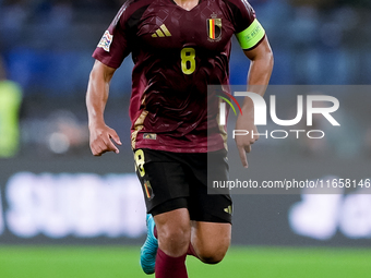 Youri Tielemans of Belgium during the UEFA Nations League 2024/25 League A Group A2 match between Italy and Belgium at Stadio Olimpico on Oc...