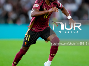 Dodi Lukebakio of Belgium during the UEFA Nations League 2024/25 League A Group A2 match between Italy and Belgium at Stadio Olimpico on Oct...