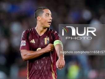 Youri Tielemans of Belgium during the UEFA Nations League 2024/25 League A Group A2 match between Italy and Belgium at Stadio Olimpico on Oc...