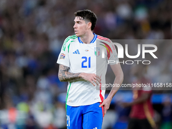 Alessandro Bastoni of Italy looks on during the UEFA Nations League 2024/25 League A Group A2 match between Italy and Belgium at Stadio Olim...