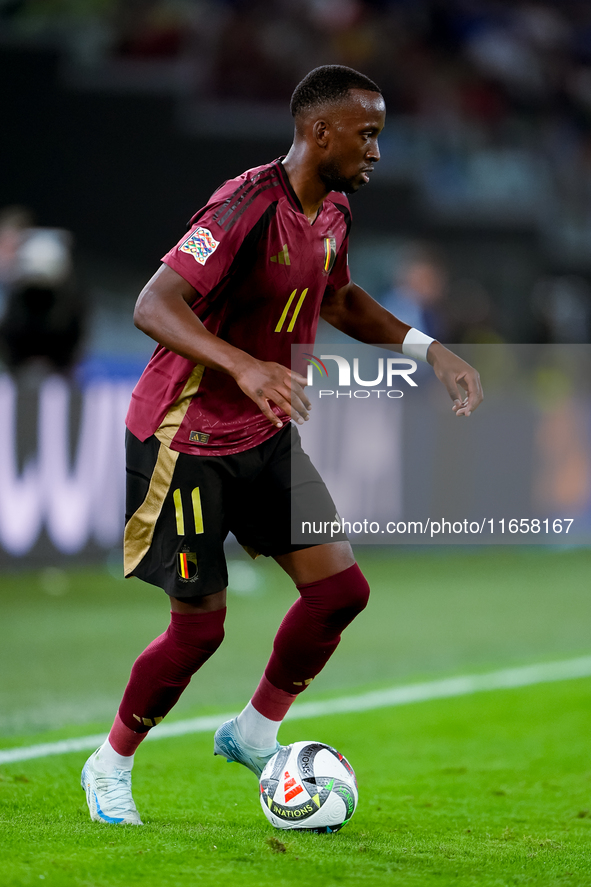 Dodi Lukebakio of Belgium during the UEFA Nations League 2024/25 League A Group A2 match between Italy and Belgium at Stadio Olimpico on Oct...