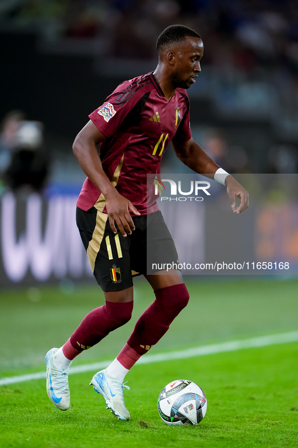 Dodi Lukebakio of Belgium during the UEFA Nations League 2024/25 League A Group A2 match between Italy and Belgium at Stadio Olimpico on Oct...