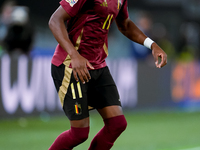 Dodi Lukebakio of Belgium during the UEFA Nations League 2024/25 League A Group A2 match between Italy and Belgium at Stadio Olimpico on Oct...