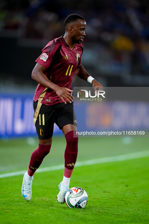 Dodi Lukebakio of Belgium during the UEFA Nations League 2024/25 League A Group A2 match between Italy and Belgium at Stadio Olimpico on Oct...