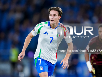 Nicolo' Fagioli of Italy looks on during the UEFA Nations League 2024/25 League A Group A2 match between Italy and Belgium at Stadio Olimpic...