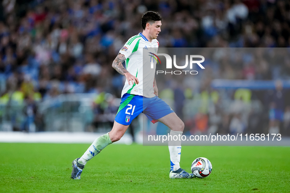 Alessandro Bastoni of Italy during the UEFA Nations League 2024/25 League A Group A2 match between Italy and Belgium at Stadio Olimpico on O...