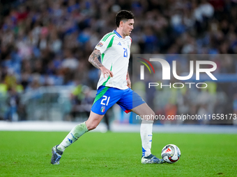 Alessandro Bastoni of Italy during the UEFA Nations League 2024/25 League A Group A2 match between Italy and Belgium at Stadio Olimpico on O...