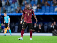 Jeremy Doku of Belgium looks on during the UEFA Nations League 2024/25 League A Group A2 match between Italy and Belgium at Stadio Olimpico...