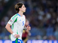 Riccardo Calafiori of Italy during the UEFA Nations League 2024/25 League A Group A2 match between Italy and Belgium at Stadio Olimpico on O...