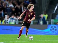 Wout Faes of Belgium during the UEFA Nations League 2024/25 League A Group A2 match between Italy and Belgium at Stadio Olimpico on October...