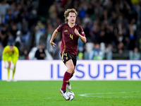 Wout Faes of Belgium during the UEFA Nations League 2024/25 League A Group A2 match between Italy and Belgium at Stadio Olimpico on October...