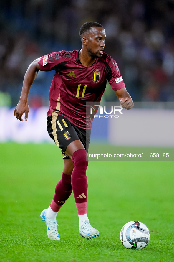 Dodi Lukebakio of Belgium during the UEFA Nations League 2024/25 League A Group A2 match between Italy and Belgium at Stadio Olimpico on Oct...