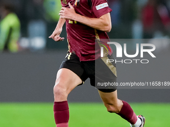 Timothy Castagne of Belgium during the UEFA Nations League 2024/25 League A Group A2 match between Italy and Belgium at Stadio Olimpico on O...