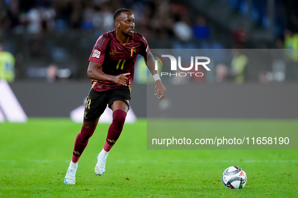 Dodi Lukebakio of Belgium during the UEFA Nations League 2024/25 League A Group A2 match between Italy and Belgium at Stadio Olimpico on Oct...