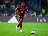 Dodi Lukebakio of Belgium during the UEFA Nations League 2024/25 League A Group A2 match between Italy and Belgium at Stadio Olimpico on Oct...