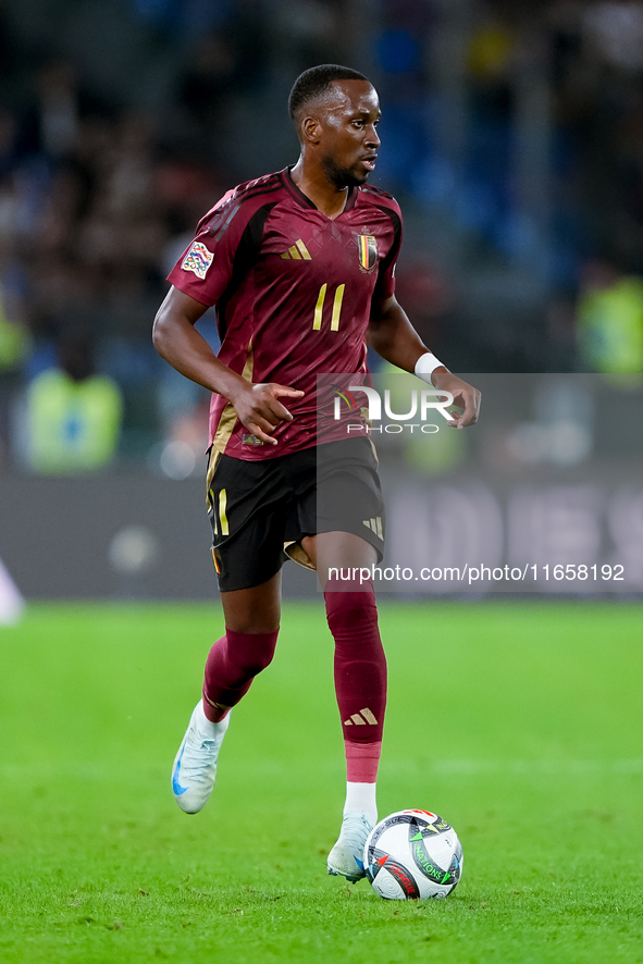 Dodi Lukebakio of Belgium during the UEFA Nations League 2024/25 League A Group A2 match between Italy and Belgium at Stadio Olimpico on Oct...