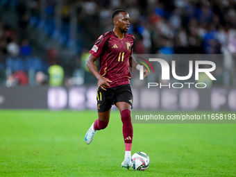 Dodi Lukebakio of Belgium during the UEFA Nations League 2024/25 League A Group A2 match between Italy and Belgium at Stadio Olimpico on Oct...