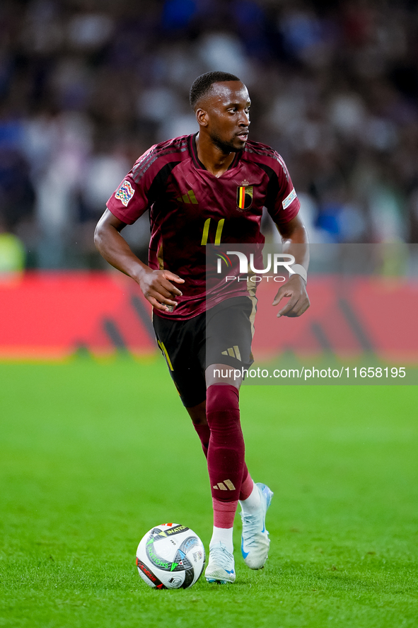 Dodi Lukebakio of Belgium during the UEFA Nations League 2024/25 League A Group A2 match between Italy and Belgium at Stadio Olimpico on Oct...