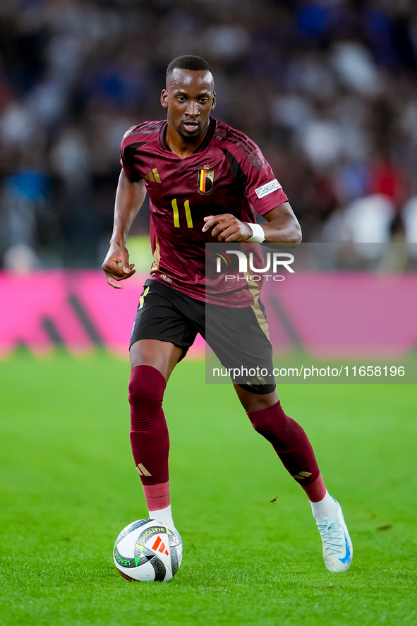 Dodi Lukebakio of Belgium during the UEFA Nations League 2024/25 League A Group A2 match between Italy and Belgium at Stadio Olimpico on Oct...