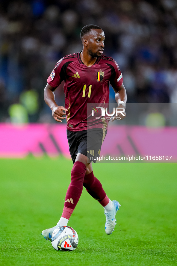 Dodi Lukebakio of Belgium during the UEFA Nations League 2024/25 League A Group A2 match between Italy and Belgium at Stadio Olimpico on Oct...