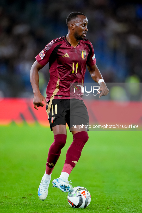 Dodi Lukebakio of Belgium during the UEFA Nations League 2024/25 League A Group A2 match between Italy and Belgium at Stadio Olimpico on Oct...