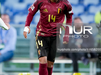 Malick Fofana of Belgium during the UEFA Nations League 2024/25 League A Group A2 match between Italy and Belgium at Stadio Olimpico on Octo...