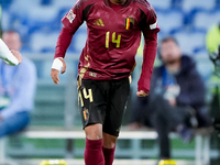 Malick Fofana of Belgium during the UEFA Nations League 2024/25 League A Group A2 match between Italy and Belgium at Stadio Olimpico on Octo...