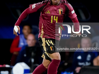 Malick Fofana of Belgium during the UEFA Nations League 2024/25 League A Group A2 match between Italy and Belgium at Stadio Olimpico on Octo...