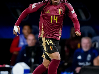 Malick Fofana of Belgium during the UEFA Nations League 2024/25 League A Group A2 match between Italy and Belgium at Stadio Olimpico on Octo...