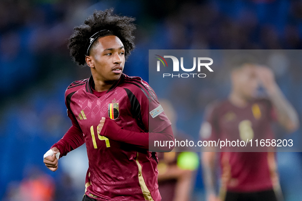 Malick Fofana of Belgium looks on during the UEFA Nations League 2024/25 League A Group A2 match between Italy and Belgium at Stadio Olimpic...