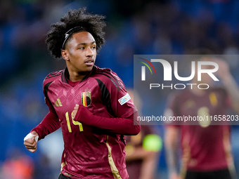 Malick Fofana of Belgium looks on during the UEFA Nations League 2024/25 League A Group A2 match between Italy and Belgium at Stadio Olimpic...