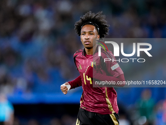 Malick Fofana of Belgium looks on during the UEFA Nations League 2024/25 League A Group A2 match between Italy and Belgium at Stadio Olimpic...