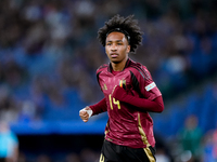 Malick Fofana of Belgium looks on during the UEFA Nations League 2024/25 League A Group A2 match between Italy and Belgium at Stadio Olimpic...